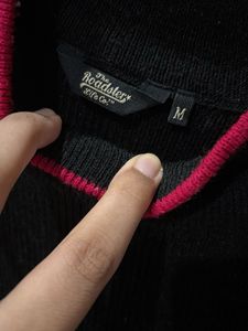 Striped Sleeve Knit Sweater