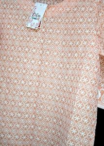 Lite Orange Chickenkari Kurti 🧡