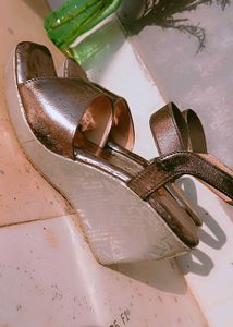 Bronze Wedge Heels