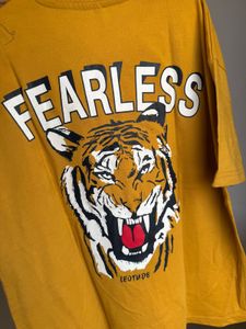 Combo Of 2 Fearless Tiger Graphic Tee