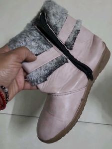 Cute Pink Winter Boots with Fur