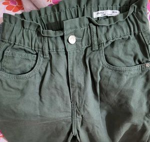 Olive Green High Waisted Pants