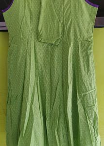 💥DIWALI OFFER💥Green &amp; Purple Embroidered Anarkal