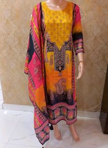 Brand New Heavy Chinon Pakistani Style Suit Set