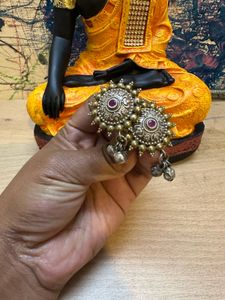 Voylla Oxidized Silver Earrings