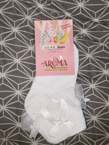Aroma Premium White Socks