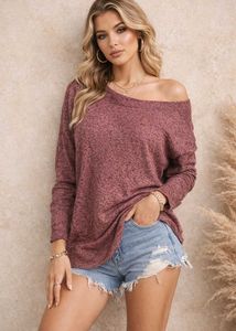🎀Imported Maroon Knit Long Sleeve Top ()