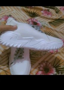 Naughty Girl White Chunky Sneakers