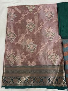 Teal Banarasi Zari Work Suit