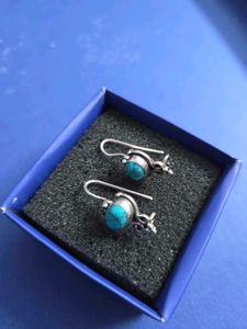 Turquoise Silver Earrings