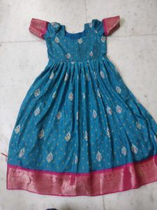 New Stitched  Teal Paisley Embroidered Dress
