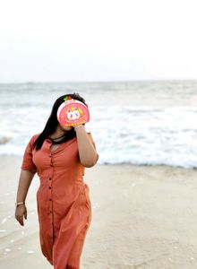 Coral Orange Button-Down Dress