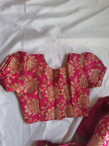 Pink Kids Benarasi Ready Saree