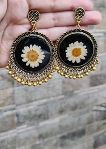 Resin Jhumka Black Color