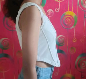 Aesthetic White Corset Top In Low Rate