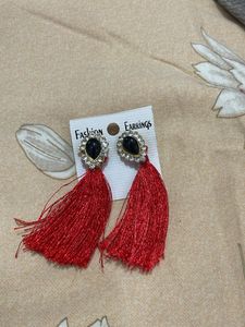 Red Tassel Fashion Earrings