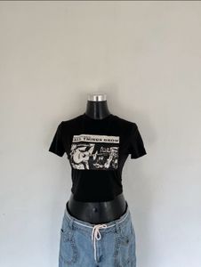 Graphic Print Cropped T-shirt