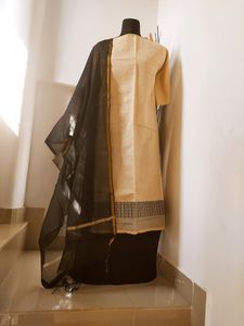 salwar kammeez set black and cream
