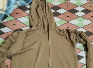 Ruffle Sleeve Hoodie