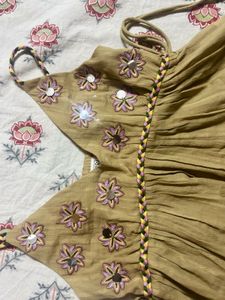 Embroidered Floral Crop Top Peplum Style