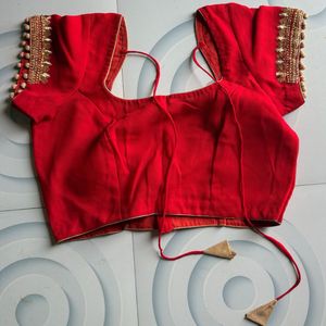 NEW STITCHED RED BLOUSE
