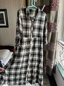 Checked Midi Dress