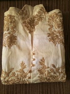 Party Ware Kurti With Golden Work😍
