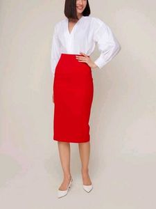 Red Straight Skirt