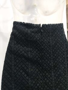 Black Lace Midi Skirt