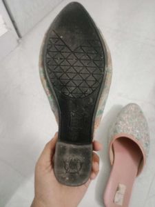 Sparkly Pointed-Toe Mules