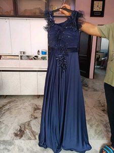 Elegant Navy Blue Ethnic Gown