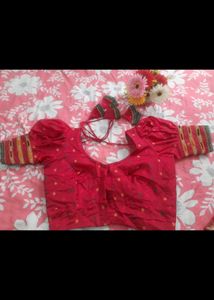 Elegant Rani Pink Saree with Embellishments