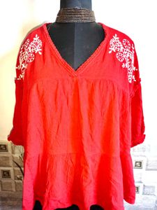 🎊Buy 1, Get 1 Free🎁XL/XXL Red Bohemian Top