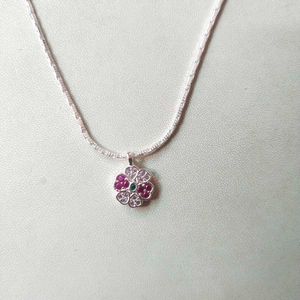 pure Silver Snack Chain+Pandent 16inch
