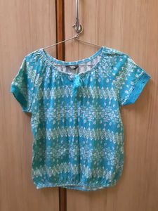 Patterned Tassel Top