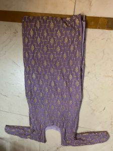 Chic Lavender Gold Embroidered Kurta Set