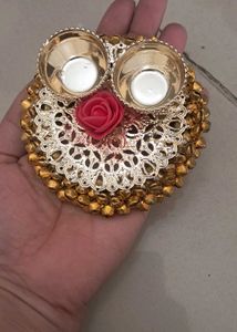 Designer Haldi Kumkum Plate