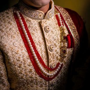 Dulha Sherwani With Peshawari, Showl, Safa &amp; Mala