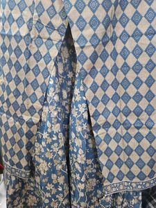 Floral Print Kurta Pillzo Set With Dupatta Size xl