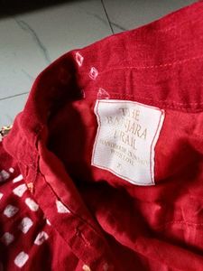 Red bandhani shirt