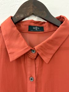 Rust Button-Up Top