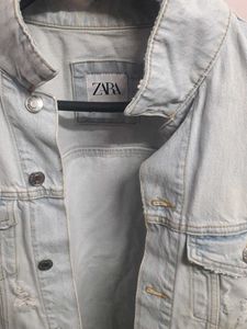 Zara Distressed Denim Jacket