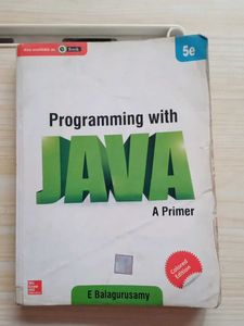 Programming With Java By E. Balaguruswamy
