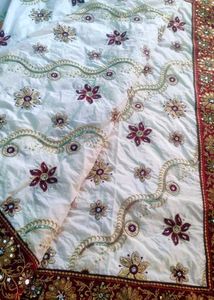 Embroidered Sari Fabric