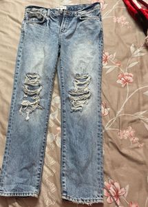 Distressed Denim Jeans