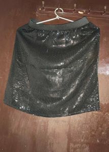 Sparkly Black Mini Skirt