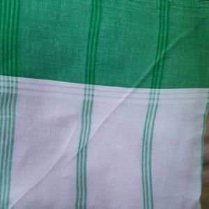 White And Green 2 Tant Saree Combo 🤍💚