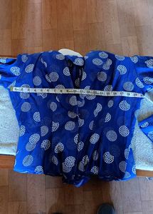 Vintage Blue Polka Dot Coat