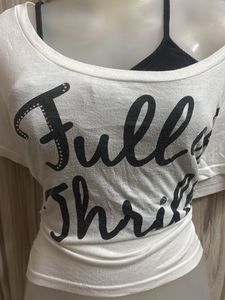 White Graphic Tee w cami