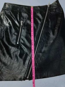 Sexy Mini Skirt Chic Black Faux Leather